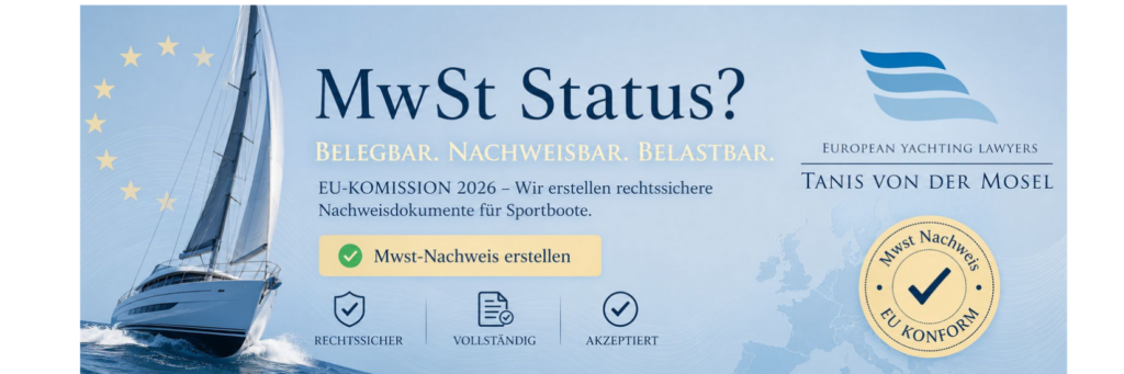 EU-MwSt - Nachweis für Sportboote